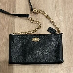 Coach Black Leather Crossbody Bag